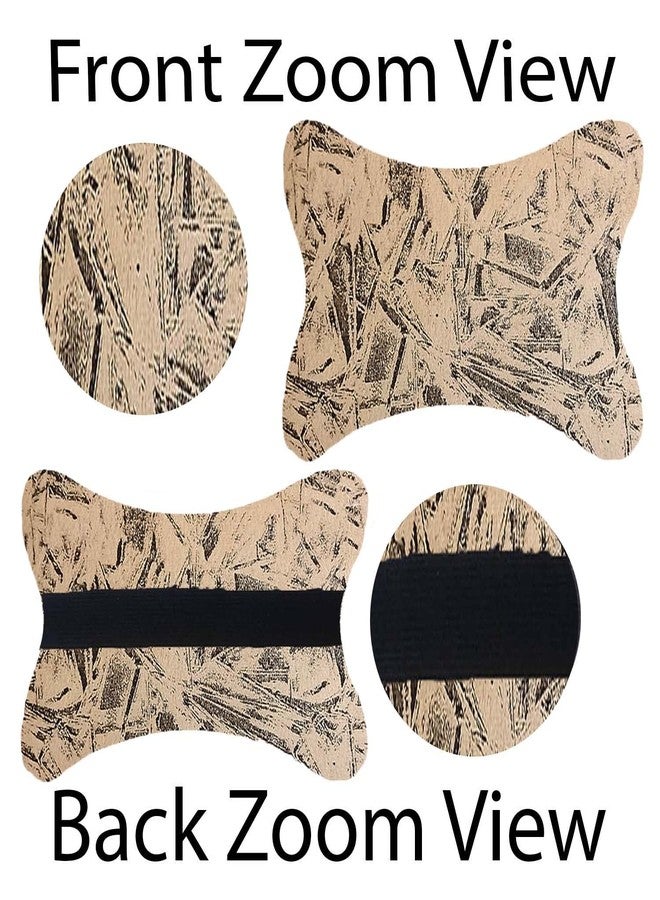 Adroitz Black & Beige Velvet Car Neck Rest Cushion Adjustable for All car (Set of 2) Ak202 - Image 3